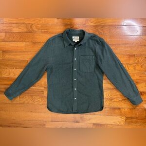 Madewell Perfect Fit Flannel Shirt Dark Green Men’s M Soft Cotton